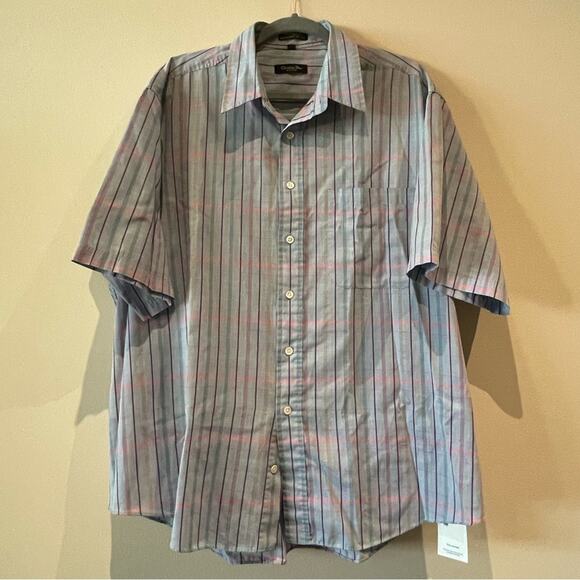 Christian Dior Casual button down plaid short sleeve top size XL - Picture 1 of 5